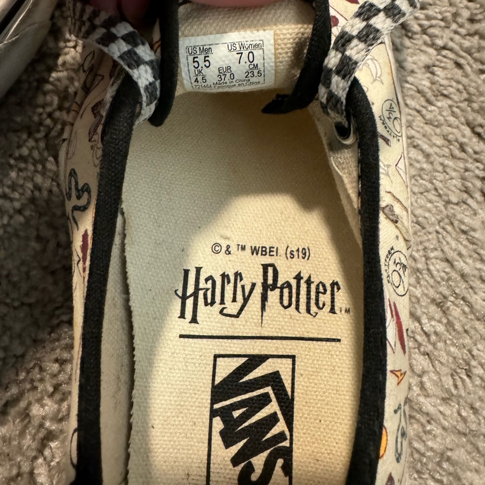 Vans Harry Potter Cream and Black Sneakers - Picture 3 of 4